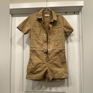 Madewell Beige denim Button-Up Romper